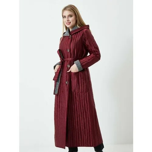 Пальто NELIY VINCERE, размер 44, красный, серый