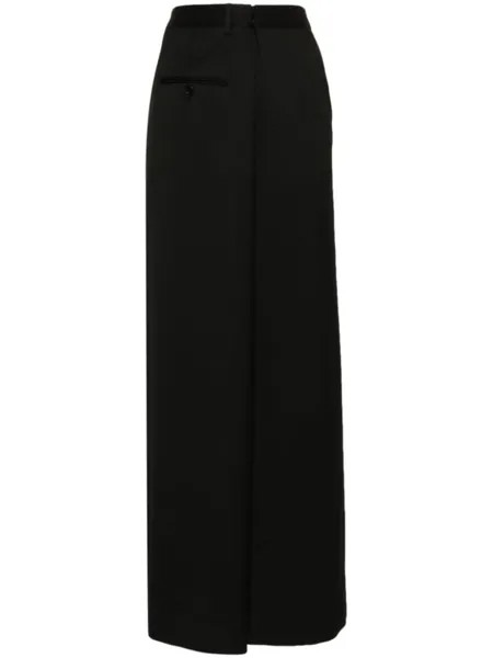 MM6 Maison Margiela фактурная юбка макси, черный