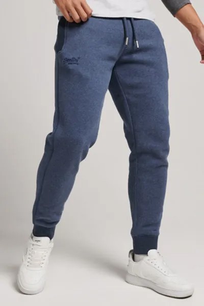 Спортивные брюки Vintage Logo из органического хлопка с вышитым логотипом Superdry, синий