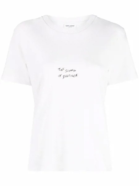 Saint Laurent футболка с надписью