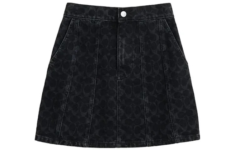 COACH Женская повседневная юбка, цвет Black