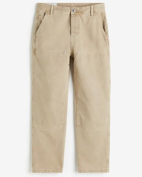 Джинсы H&M Loose, бежевый