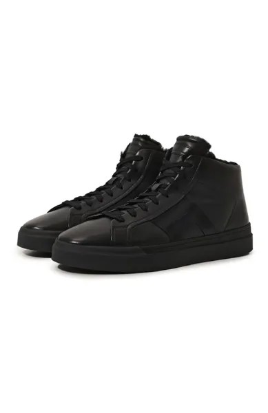 Кожаные кеды Santoni