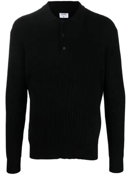 Filippa K рубашка поло в рубчик, черный