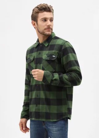 Рубашка DICKIES Sacramento Relaxed Long Sleeve Shirt Pine Green 2020