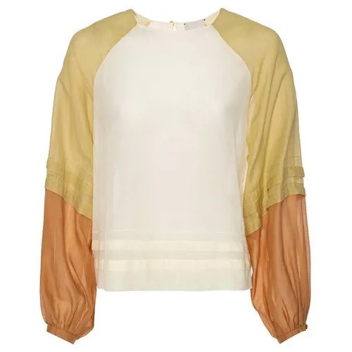 Блуза ALYSI 101232 желтый+оливковый+коричневый 42
