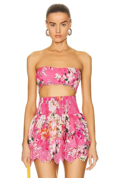 Топ Hemant And Nandita Tula Bandeau, цвет Carnation Pink