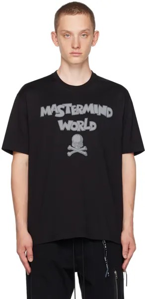 Черная футболка с принтом MASTERMIND WORLD