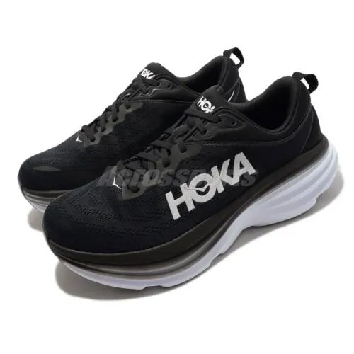 Мужские кроссовки для марафона Hoka Bondi 8 2E Wide Black White 1127953-BWHT