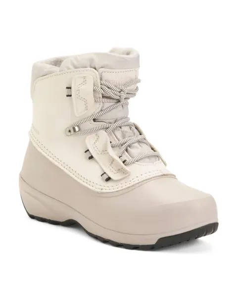 Кожаные водонепроницаемые короткие зимние ботинки Shellista 4 The North Face, цвет Gardenia White/Silver Grey
