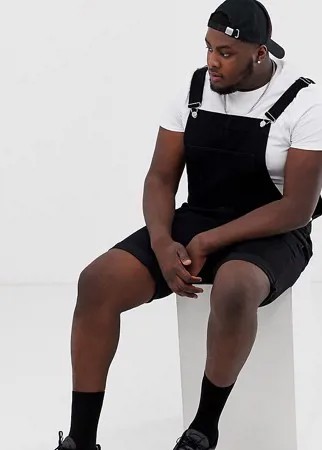 Черный комбинезон с шортами ASOS DESIGN Plus