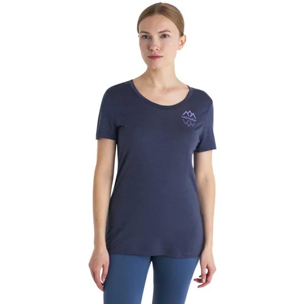 Спортивная футболка Icebreaker Merino 150 Tech Lite III Scoop Logo Reflections, синий