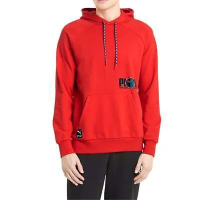 Puma Intl Game Graphic Pullover Hoodie Mens Red Casual Athletic Outerwear 599799