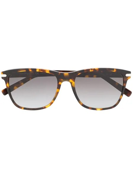 Salvatore Ferragamo Eyewear солнцезащитные очки трапециевидной формы черепаховой расцветки