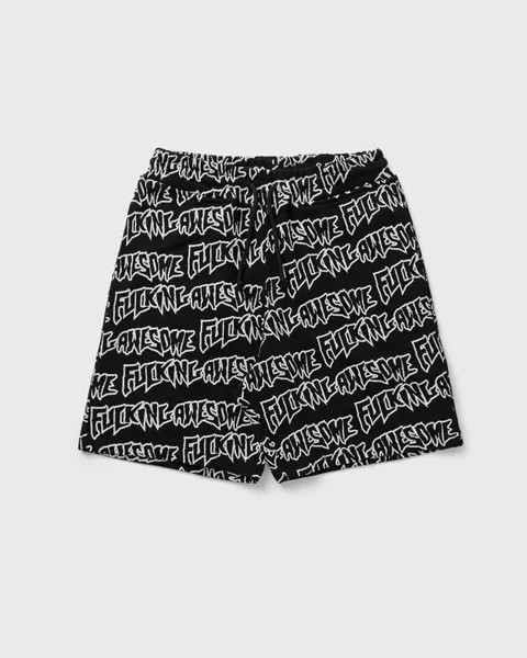 Шорты Fucking Awesome Aop Stamp Sweatshorts, черный/белый
