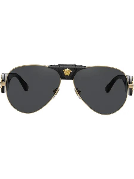 Versace Eyewear солнцезащитные очки-авиаторы с декором Medusa