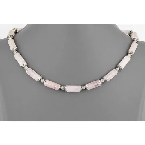 Бусы Minera, розовый кварц, длина 48 см