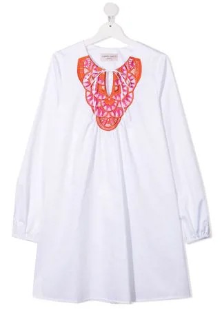 Alberta Ferretti Kids туника с вышивкой