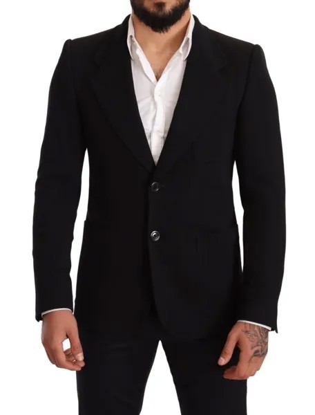 DOLCE - GABBANA Блейзер Черный хлопковый приталенный пиджак IT48/ US38/ M Рекомендуемая розничная цена 2400 долларов США