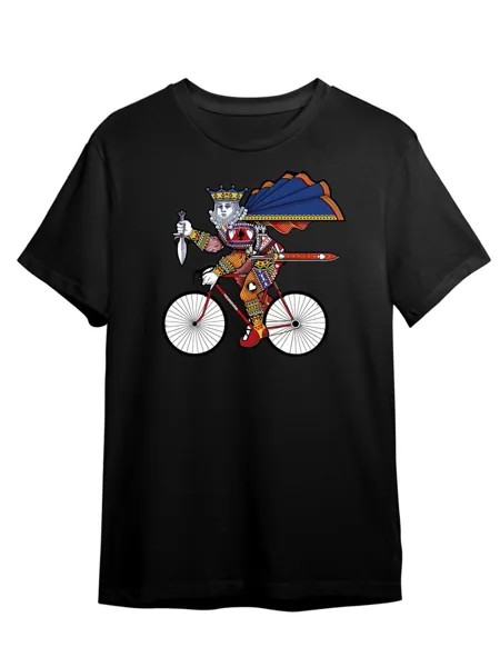 Футболка унисекс Каждому Своё Велосипед/Bike/Король SPVL7 черная 5XL