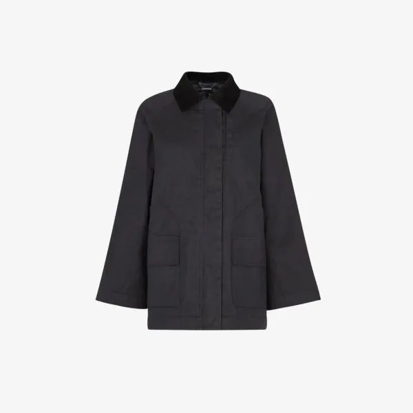 Куртка из вощеного хлопка с карманами Fern Whistles, черный