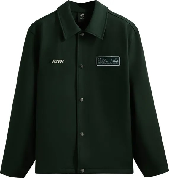 Куртка Kith For BMW Double Knit Coaches Jacket 'Vitality', зеленый