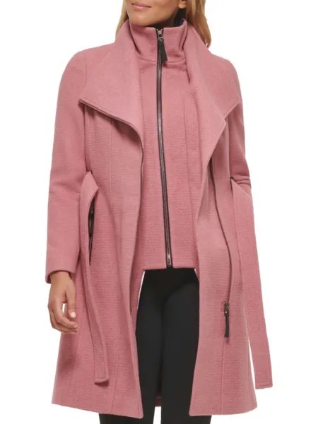 Пальто с запахом и поясом Calvin Klein, цвет Rose
