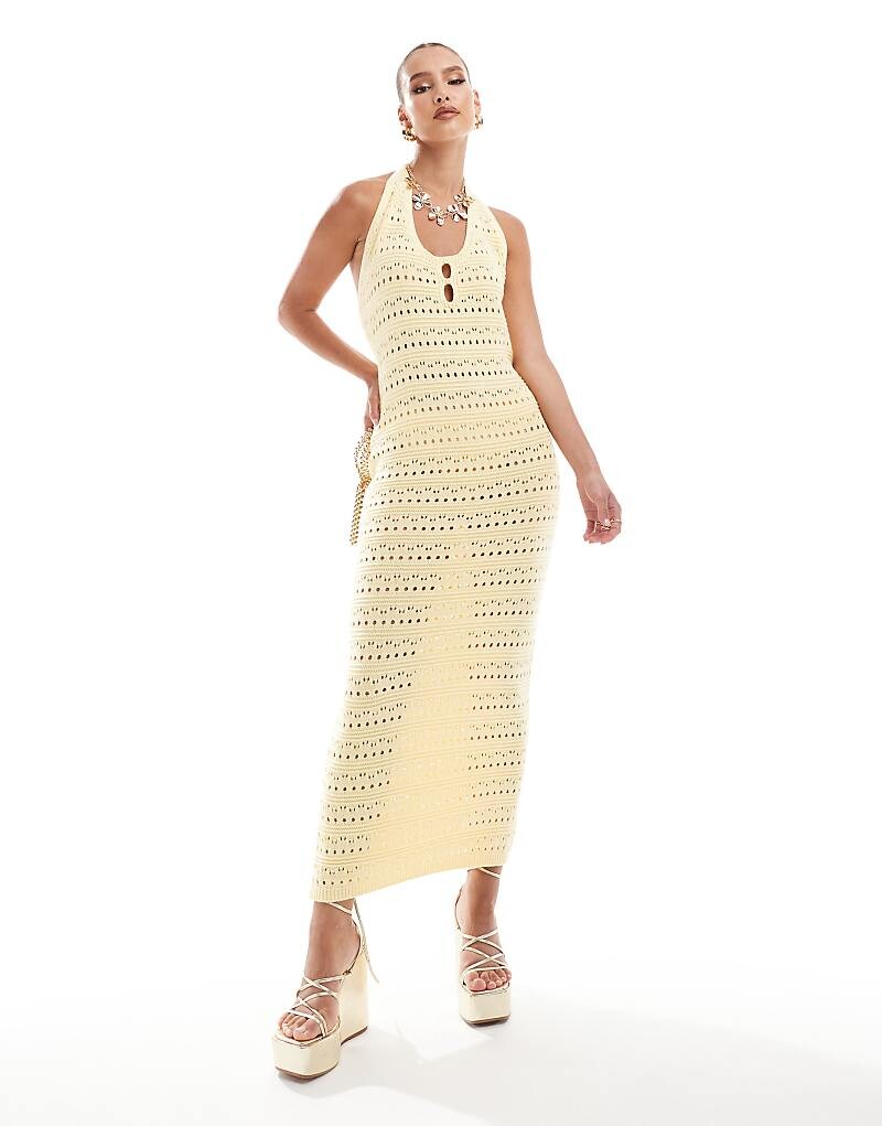 Платье с вырезом через шею ASOS DESIGN 3