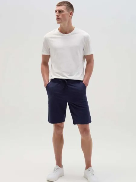 Джоггеры-Бермуды из флиса с кулиской Ovs, цвет navy blue