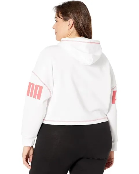 Худи PUMA Plus Size Power Fleece Hoodie, цвет Puma White