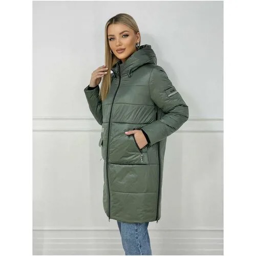 Пуховик Karmelstyle, размер 58, хаки