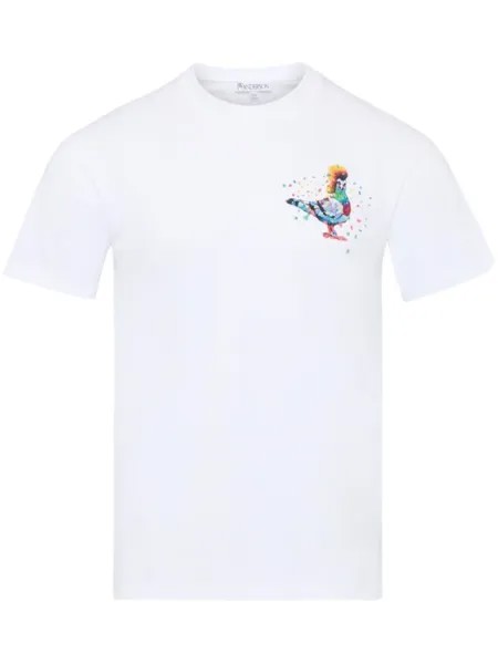JW Anderson футболка Pigeon из органического хлопка, белый