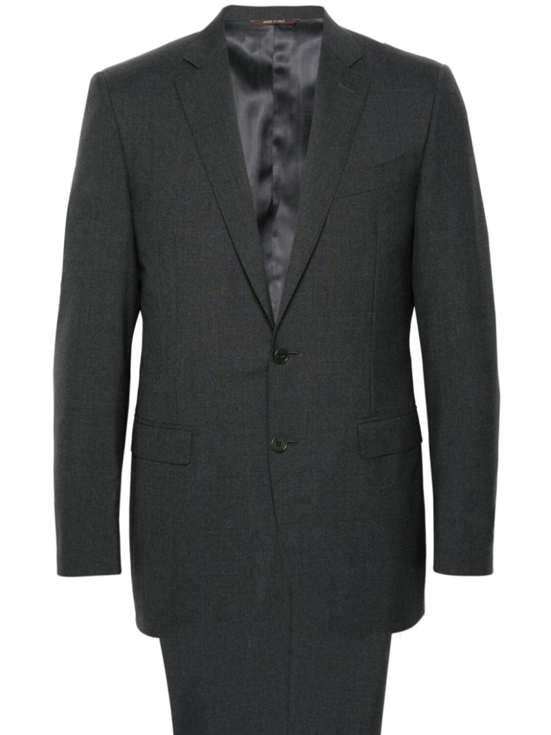 Canali шерстяной костюм с однобортным пиджаком, серый