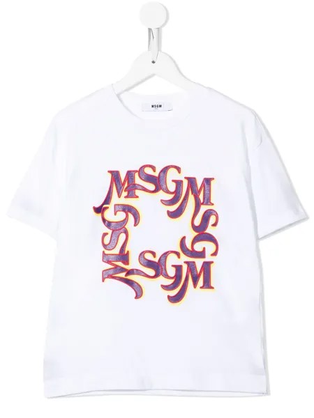 MSGM Kids футболка с логотипом