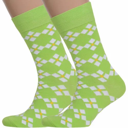 Носки MoscowSocksClub, 2 пары, размер 25, зеленый