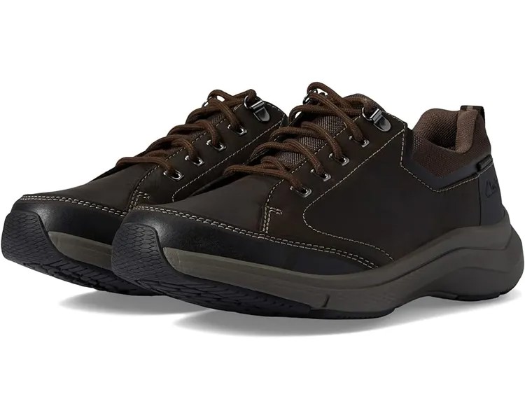 Кроссовки Clarks Wave 2.0 Vibe, цвет Dark Brown Oiled Leather Waterproof