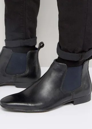 Черные кожаные ботинки челси Silver Street Carnaby-Черный цвет
