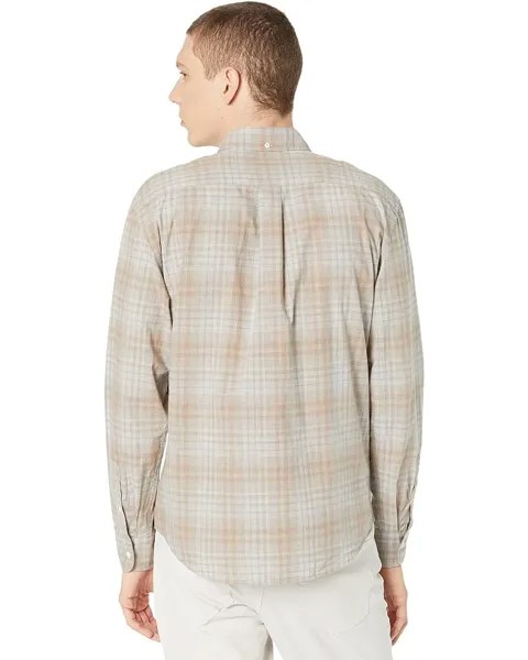 Рубашка Billy Reid Tuscumbia Shirt, цвет Grey/Tan