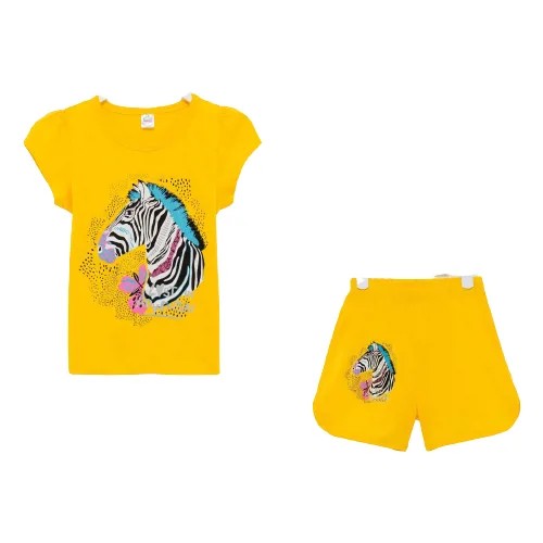 Комплект одежды Bonito, футболка и шорты, размер 28, желтый