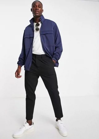 Темно-синяя куртка с карманами на груди ASOS DESIGN-Темно-синий