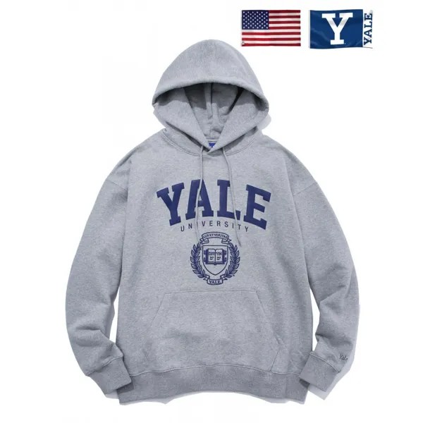 ХУДИ С ЭМБЛЕМОЙ YALE ARCH СЕРЫЙ