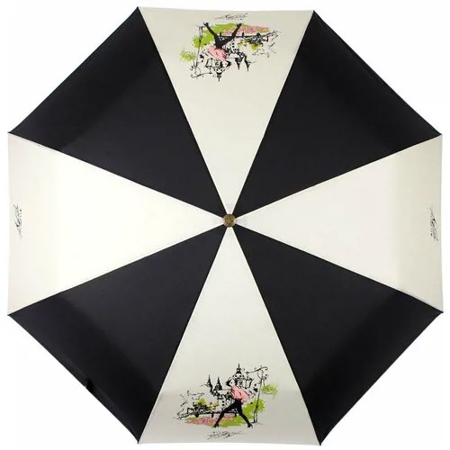 Мини-зонт FLIORAJ, бежевый, черный