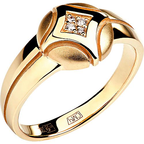 Кольцо женское Эстет 01К618748 р.18