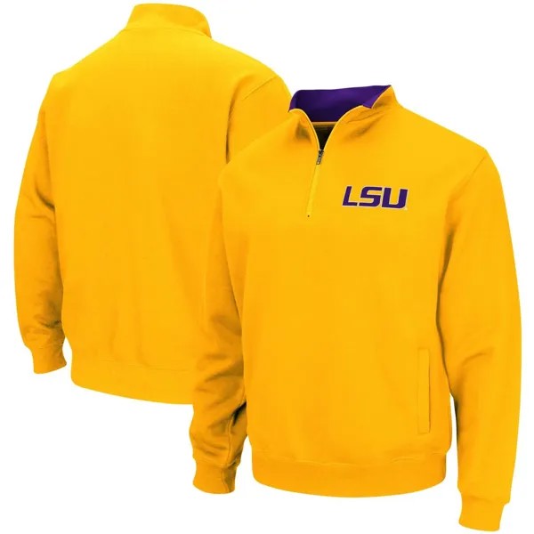 Мужская золотистая куртка с молнией до четверти и логотипом LSU Tigers Tortugas Colosseum