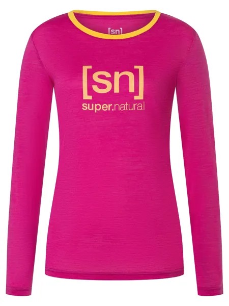 Лонгслив super.natural Merino, фуксия