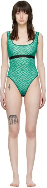 Зеленое боди La Greca Versace Underwear