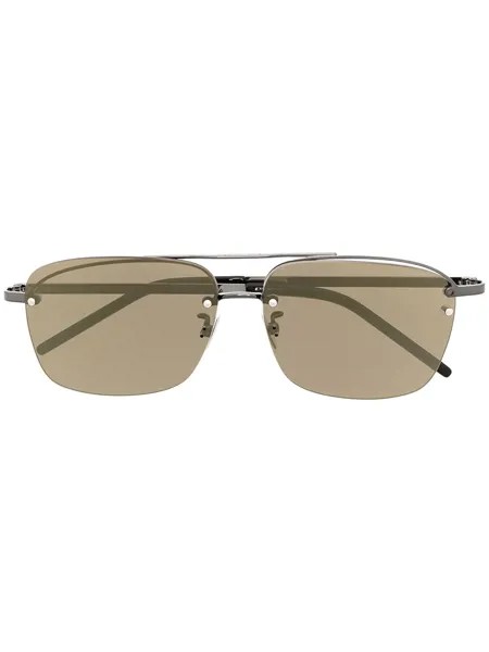 Saint Laurent Eyewear солнцезащитные очки в квадратной оправе с логотипом