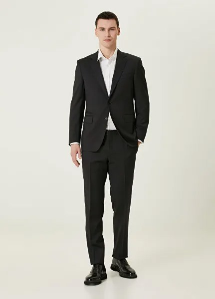 Шерстяной костюм Canali, черный