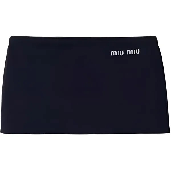 Юбка повседневная женская синяя Miu Miu