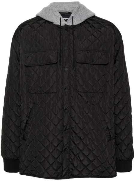 Dsquared2 стеганая куртка с капюшоном, черный